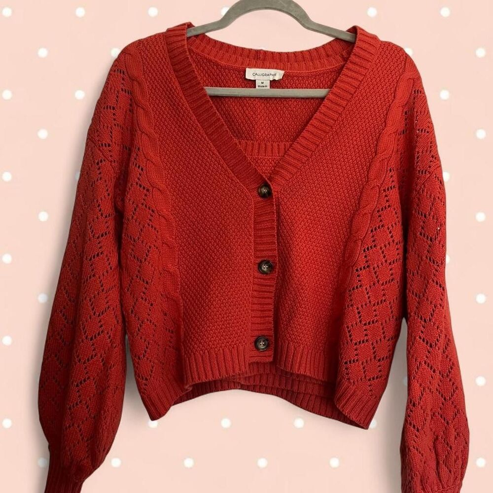 NEW Calligraphy Fall Cable Knit Cardigan Set
